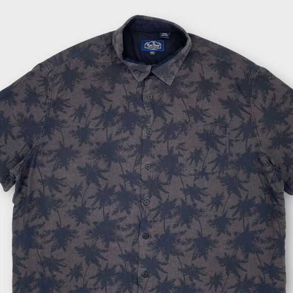 Nat Nast Hawaiian Shirt Mens 2XL Silk Brown Floral Luxury Original Aloha Beach - Picture 5 of 14